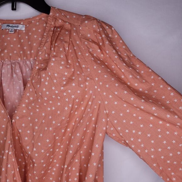 Madewell Top Womens Medium Wrap Star Print Cotton - Picture 4 of 11